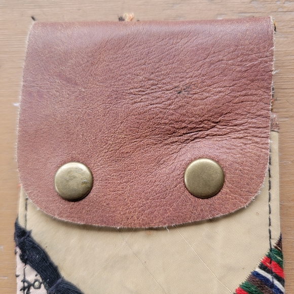 🌎👽 Free People Boho Embroidered Repurposed vtg banjara hippie Wallet card case - Picture 8 of 16